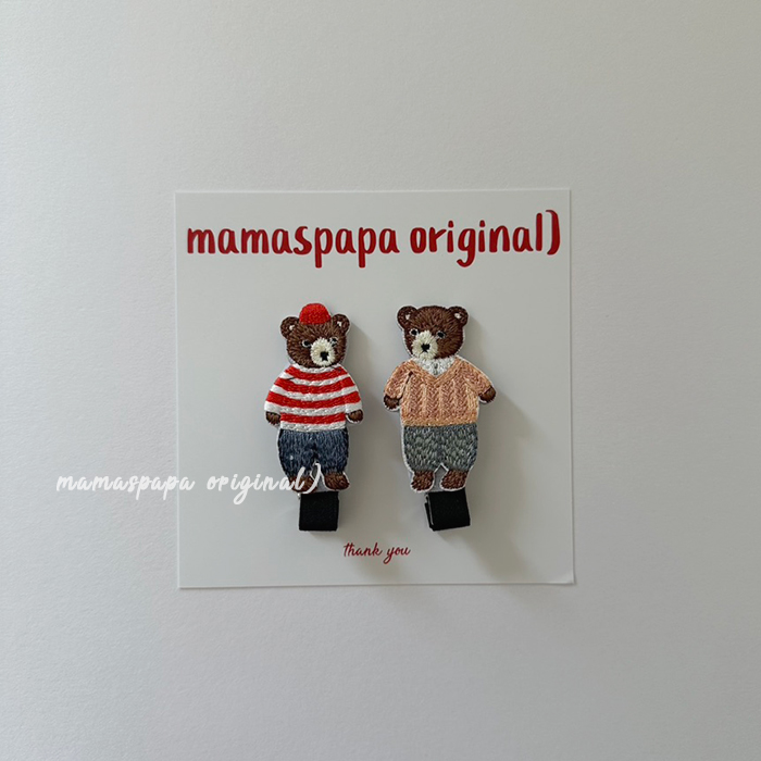 마마스파파-허니베어핀세트