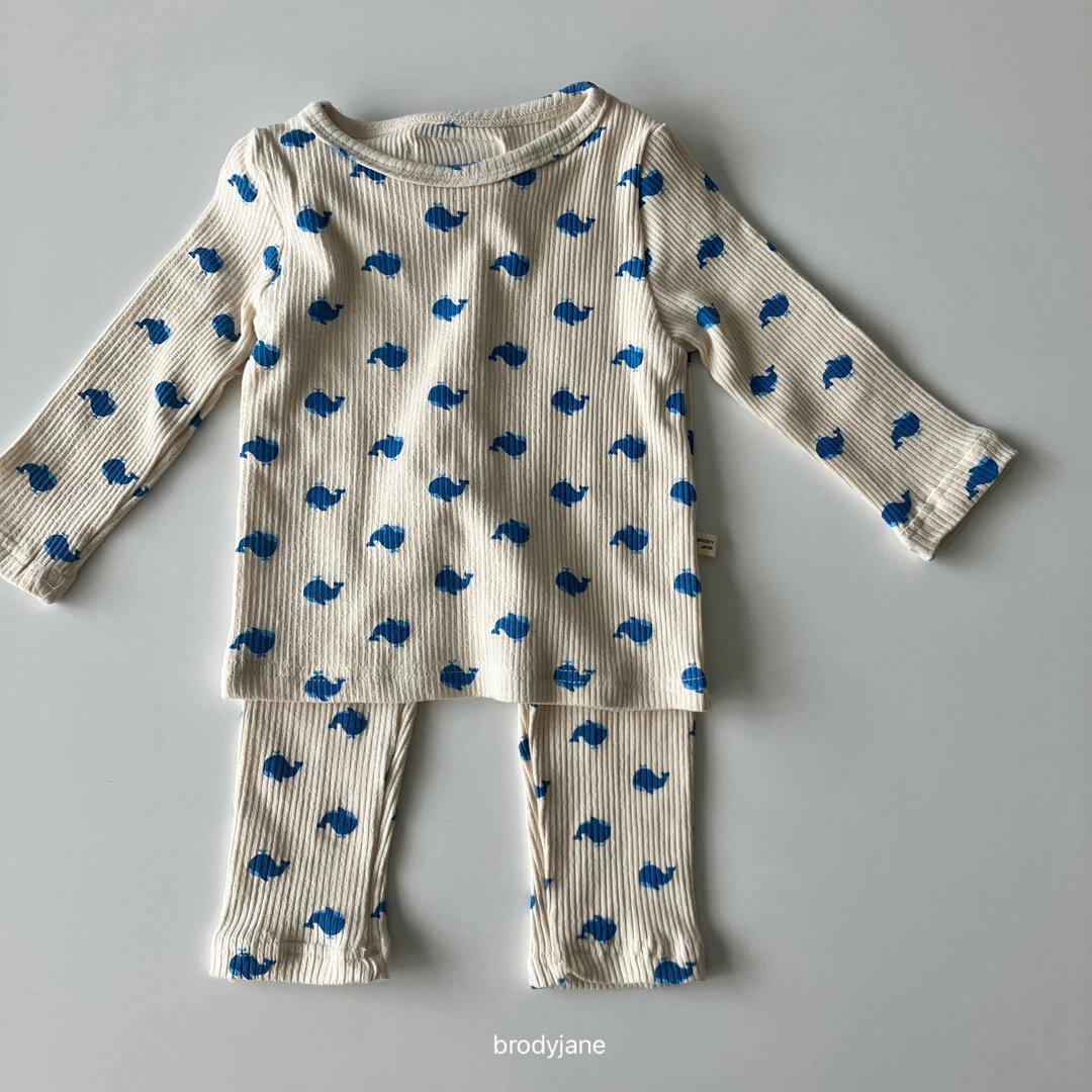 브로디제인-블루웨일긴팔셋업