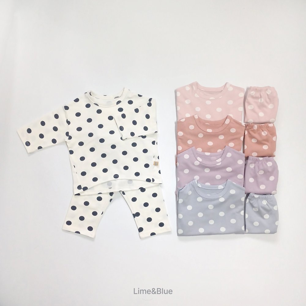 라임앤블루-FW빅도트실내복