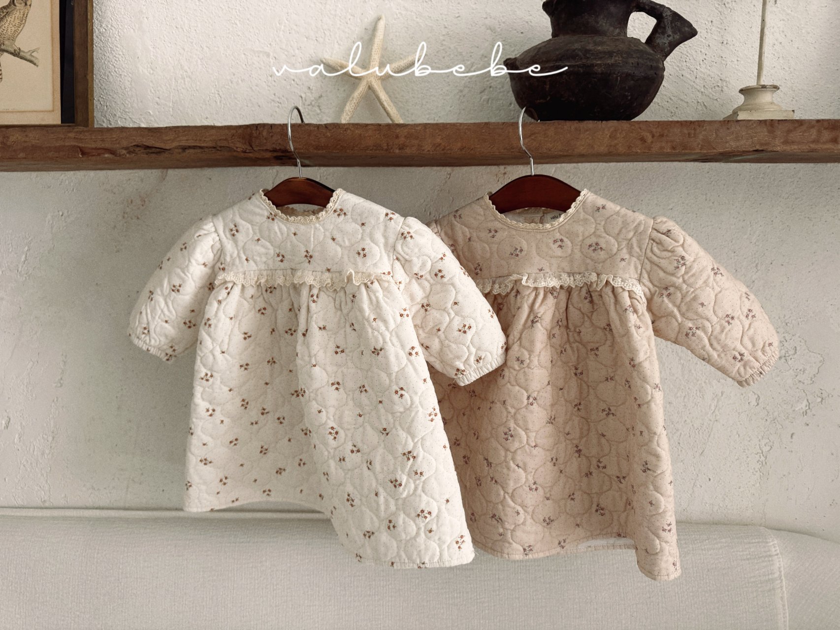 벨루베베-레이스패딩원피스베베