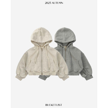 [코코브로니]버킷리스트-크롭후드집업 메란지 S