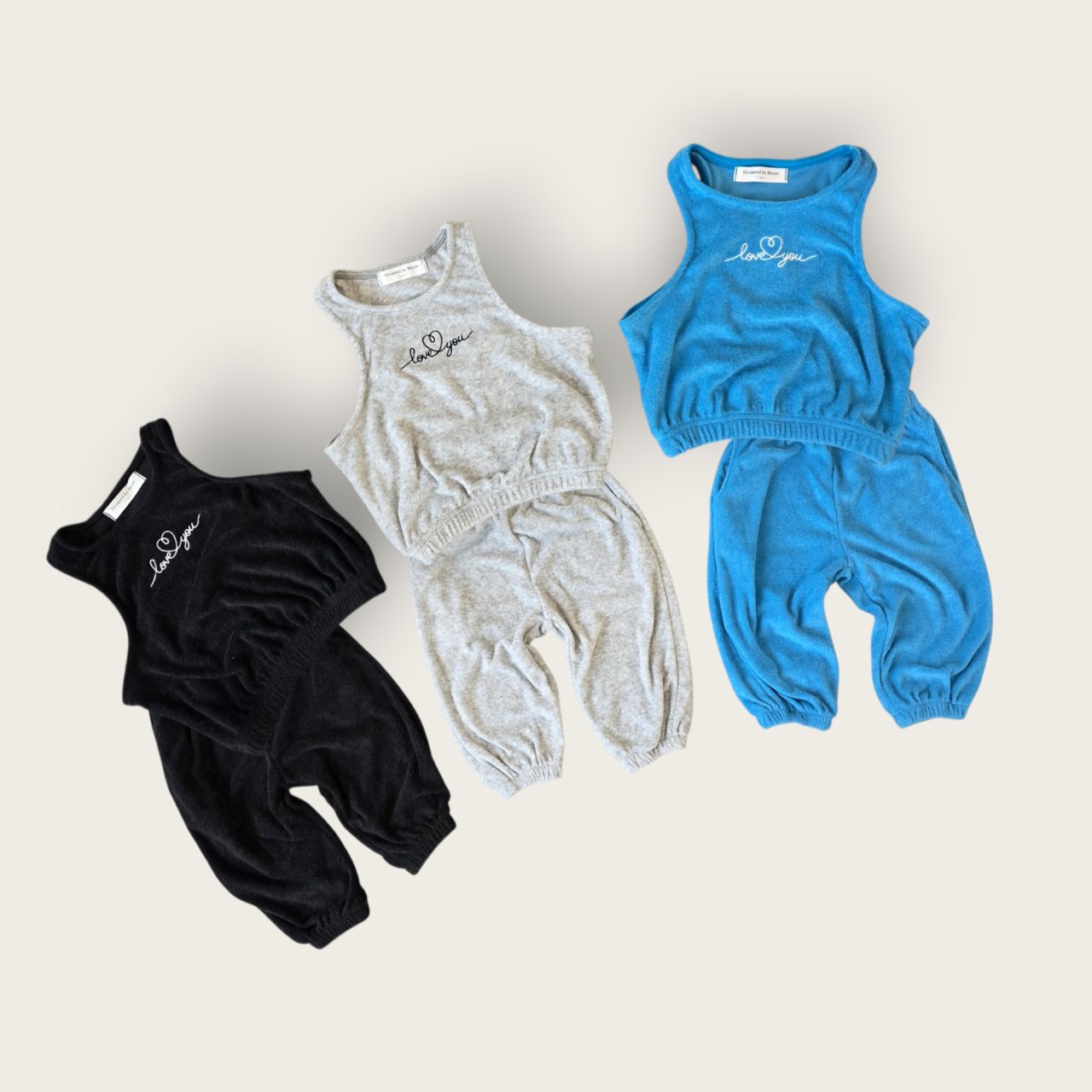 모란-러브유조끼SET