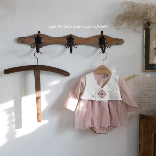 [한복]엠키즈-아리한복슈트핑크