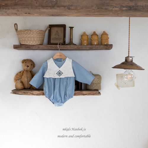 [한복]엠키즈-아리한복슈트블루