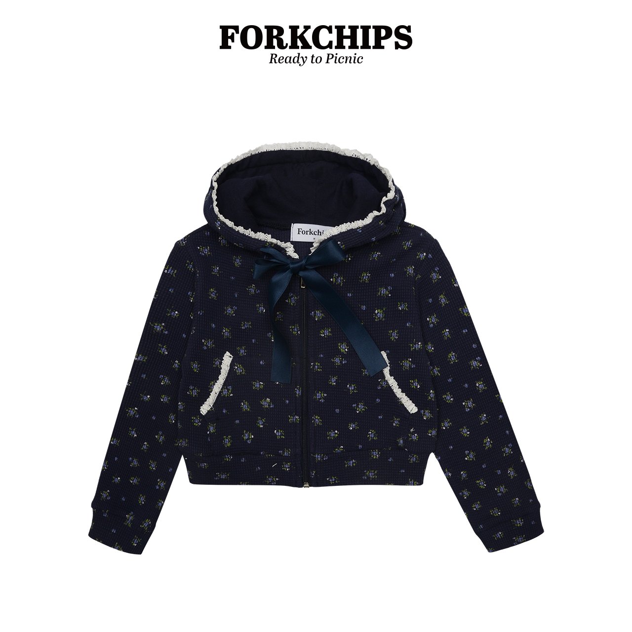 포크칩스-데이지후드집업