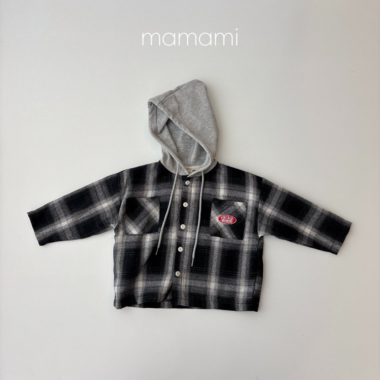 마마미-스프링체크후드JP