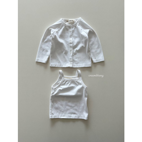 크림빵-골지가디건세트