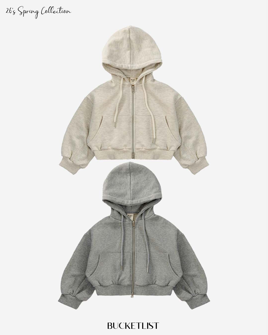 버킷리스트-크롭후드집업