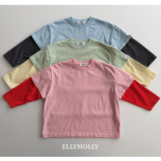 엘리몰리-카카오배색T