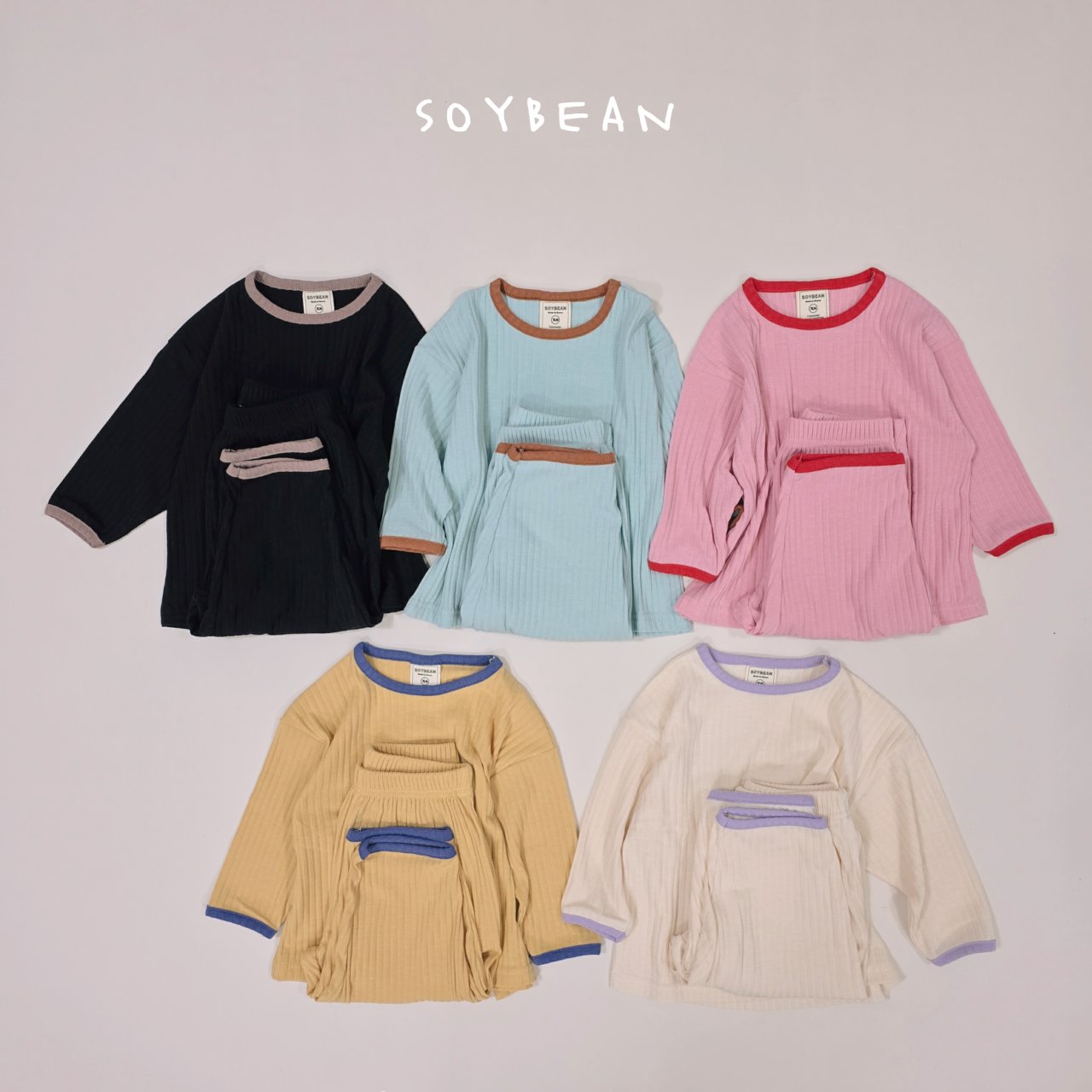 소이빈-기획루즈핏골지홈웨어