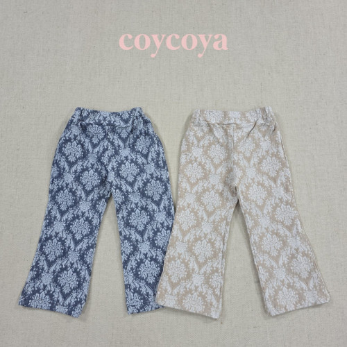 코이코야-자가드부츠컷팬츠