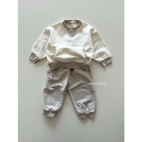 크림빵-기획포인트맨투맨셋업