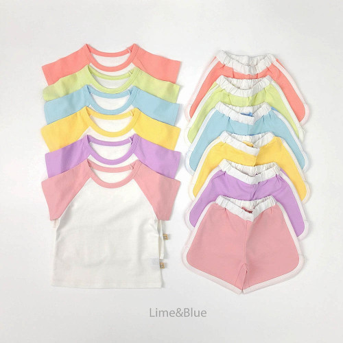 라임앤블루-SS나그랑배색상하세트미니쮸리