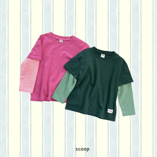 스쿱-톤톤레이어드티셔츠