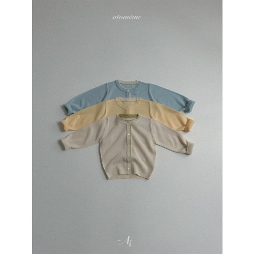 [코코브로니]아토메메-배색니트가디건 소라 L