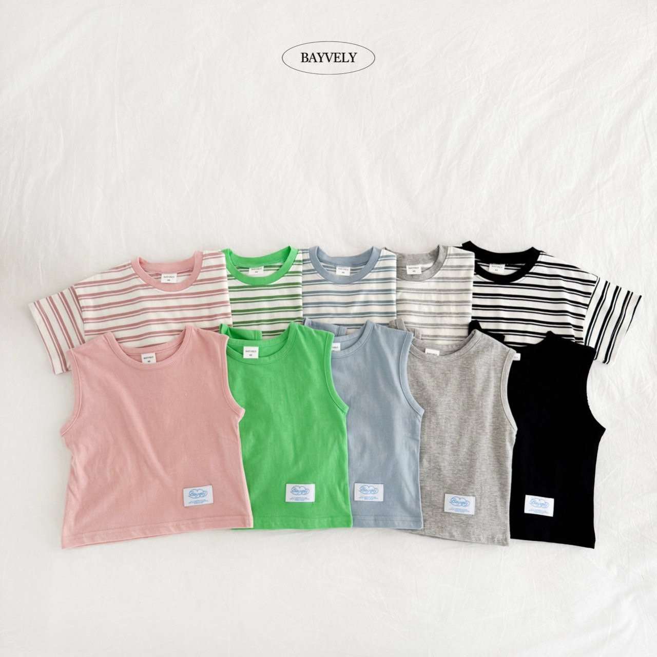 [여름]베이블리-1+1ST반팔&무지나시