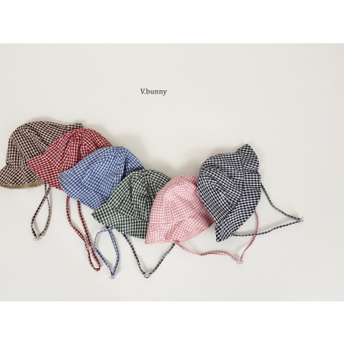 [여름]바닐라버니-양면체크벙거지