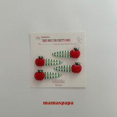 [여름]마마스파파-애플똑딱핀세트