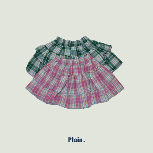 [가을]플레인-체크캉캉스커트