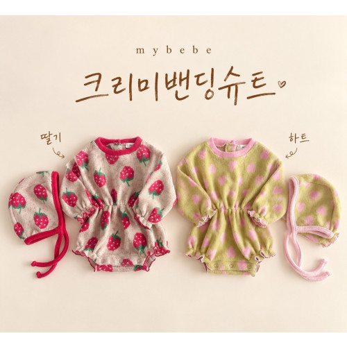 [겨울]마이베베-크리미밴딩슈트보넷세트